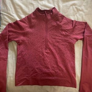 Lululemon knit athletic quarter zip, worn once, waist length/slight crop